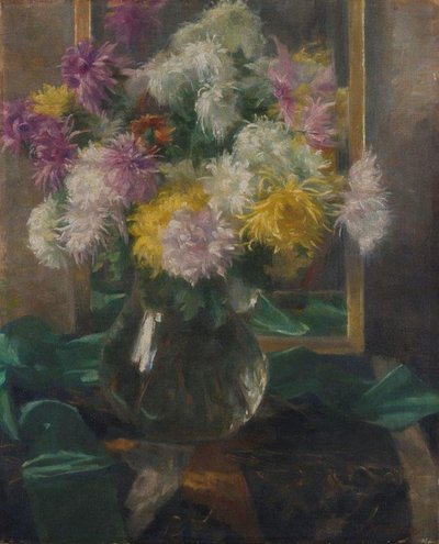 Still Life with Chrysanthemums by Ivana Kobilca